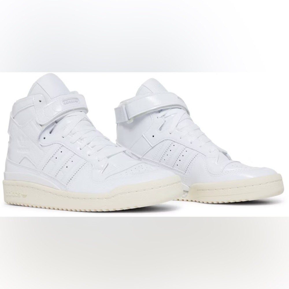 BNWT Adidas Forum 84 Mid Triple Patent Leather  Hugh top Sneakers